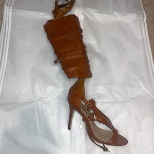Breckelles Leather Gladiator Style Heel